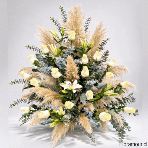 Gran Arrimo campestre decorativo con Colas de Zorro naturales (Ceremonial, decoraci&oacute;n e iglesias).